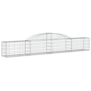 Arched Gabion Baskets 7 pcs 300x30x40/60 cm Galvanised Iron