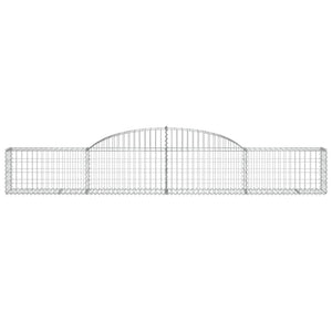 Arched Gabion Baskets 7 pcs 300x30x40/60 cm Galvanised Iron