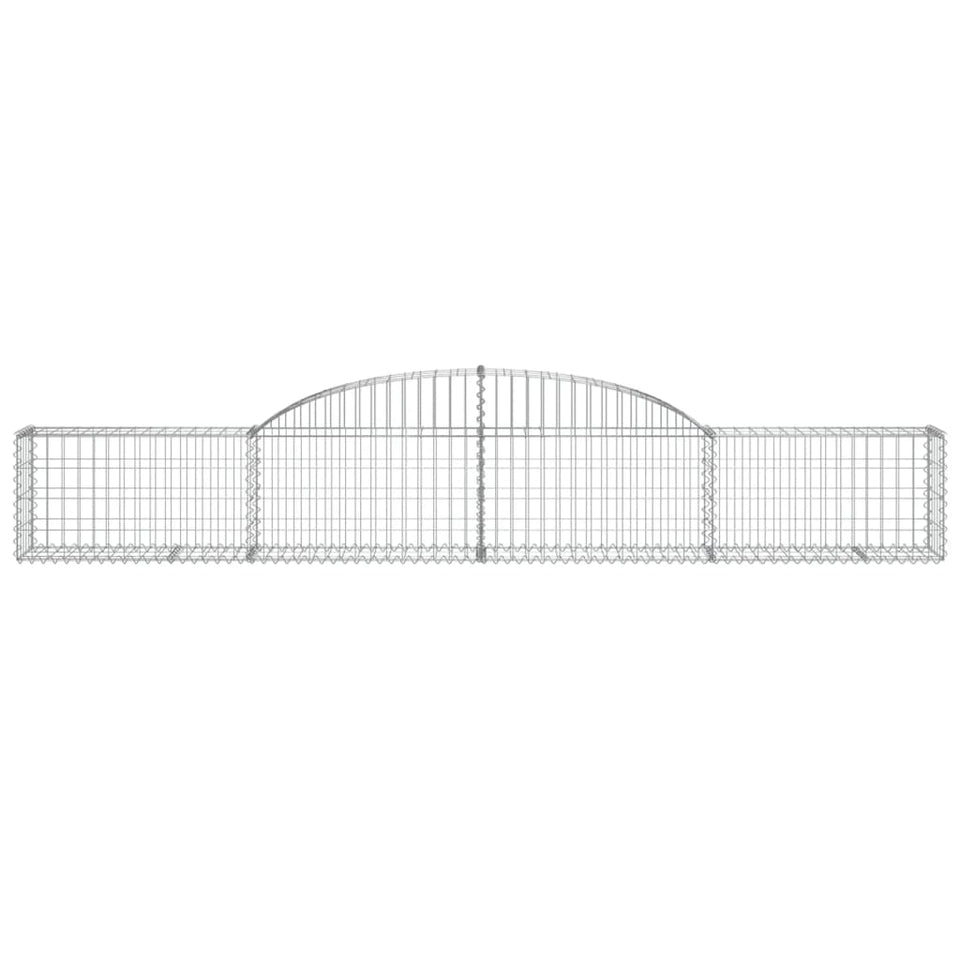 Arched Gabion Baskets 7 pcs 300x30x40/60 cm Galvanised Iron