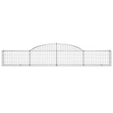 Arched Gabion Baskets 7 pcs 300x30x40/60 cm Galvanised Iron