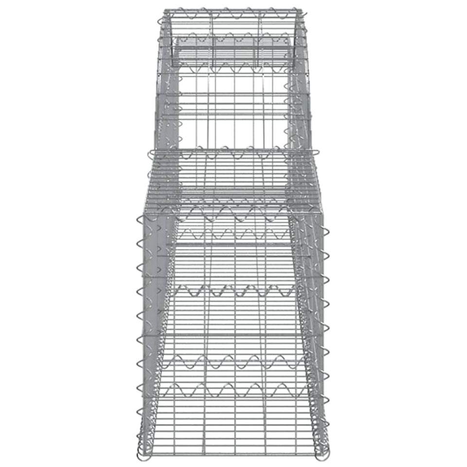 Arched Gabion Baskets 7 pcs 300x30x40/60 cm Galvanised Iron