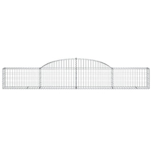 Arched Gabion Baskets 8 pcs 300x30x40/60 cm Galvanised Iron