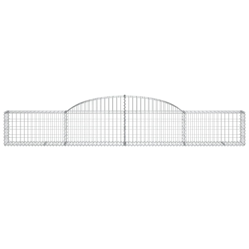 Arched Gabion Baskets 8 pcs 300x30x40/60 cm Galvanised Iron