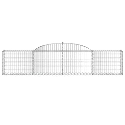 Arched Gabion Baskets 4 pcs 300x30x60/80 cm Galvanised Iron