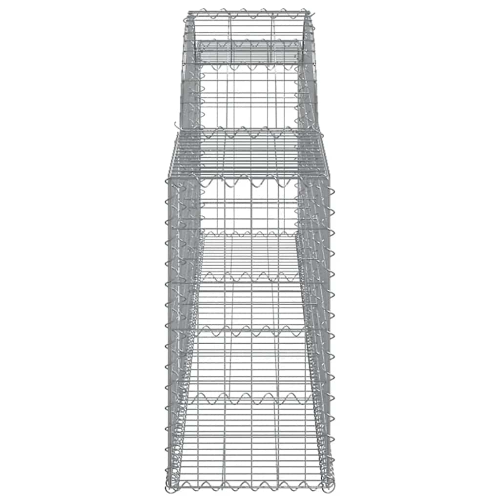 Arched Gabion Baskets 4 pcs 300x30x60/80 cm Galvanised Iron
