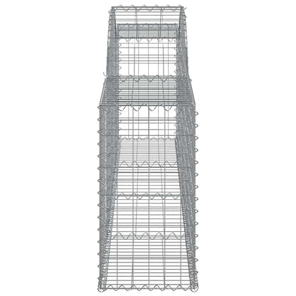 Arched Gabion Baskets 5 pcs 300x30x60/80 cm Galvanised Iron