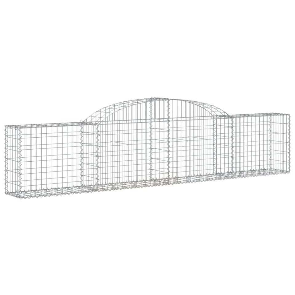 Arched Gabion Baskets 7 pcs 300x30x60/80 cm Galvanised Iron