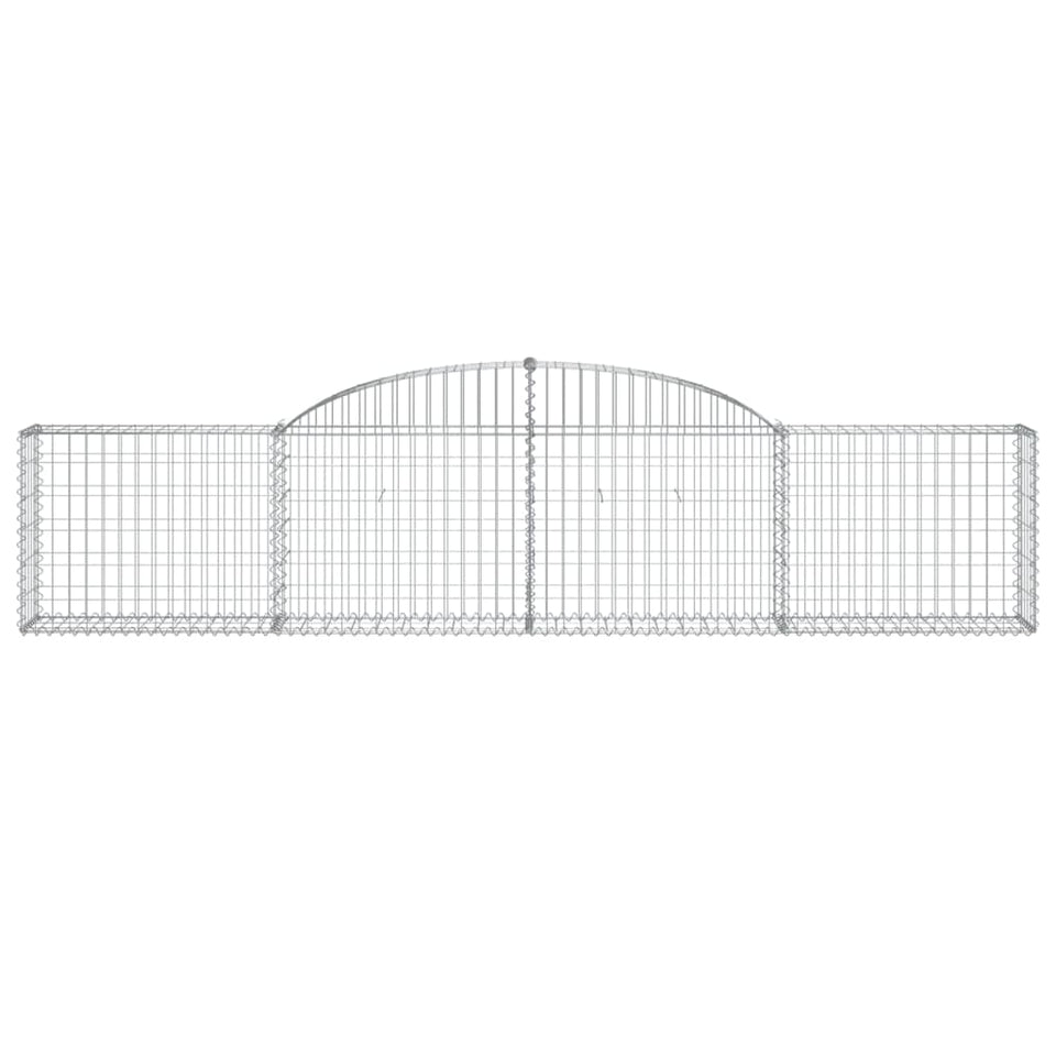 Arched Gabion Baskets 7 pcs 300x30x60/80 cm Galvanised Iron