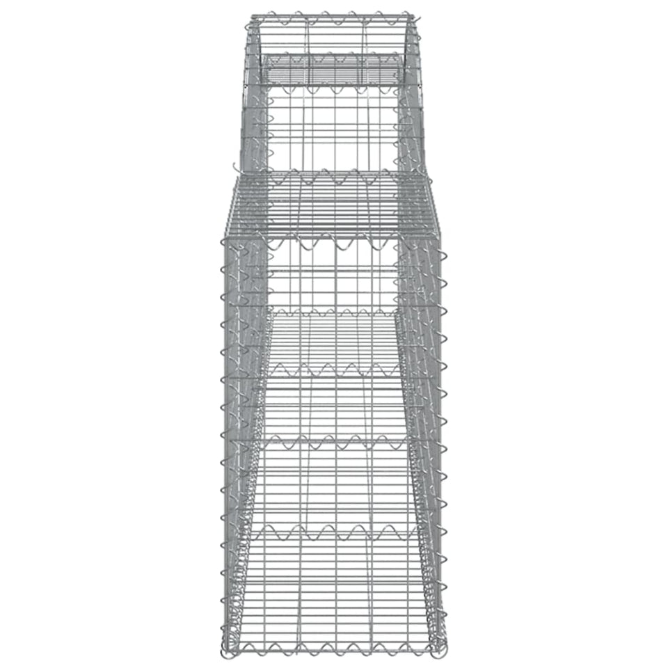 Arched Gabion Baskets 7 pcs 300x30x60/80 cm Galvanised Iron