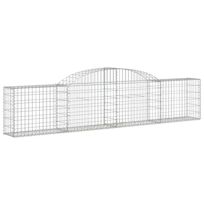 Arched Gabion Baskets 8 pcs 300x30x60/80 cm Galvanised Iron