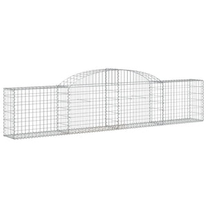 Arched Gabion Baskets 8 pcs 300x30x60/80 cm Galvanised Iron