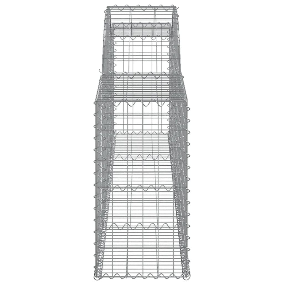 Arched Gabion Baskets 8 pcs 300x30x60/80 cm Galvanised Iron