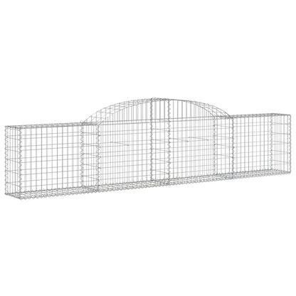 Arched Gabion Baskets 9 pcs 300x30x60/80 cm Galvanised Iron