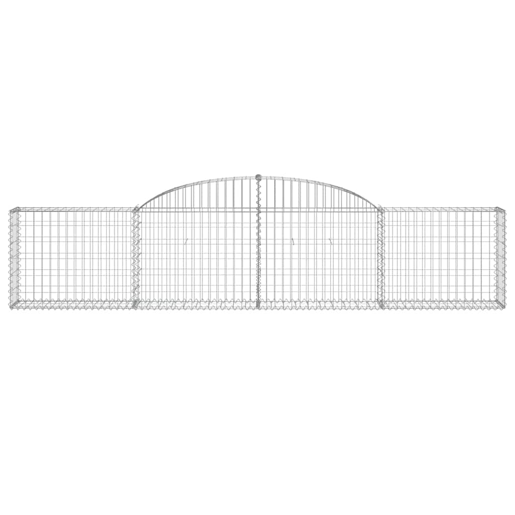 Arched Gabion Baskets 9 pcs 300x30x60/80 cm Galvanised Iron