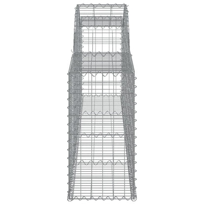 Arched Gabion Baskets 11 pcs 300x30x60/80 cm Galvanised Iron