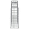 Arched Gabion Baskets 4 pcs 300x30x80/100 cm Galvanised Iron
