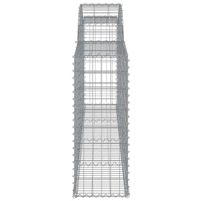 Arched Gabion Baskets 5 pcs 300x30x80/100 cm Galvanised Iron