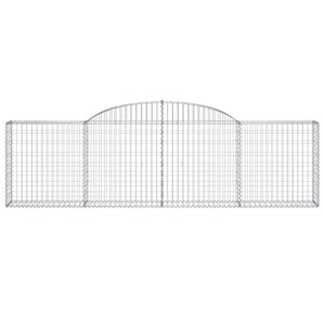 Arched Gabion Baskets 6 pcs 300x30x80/100 cm Galvanised Iron