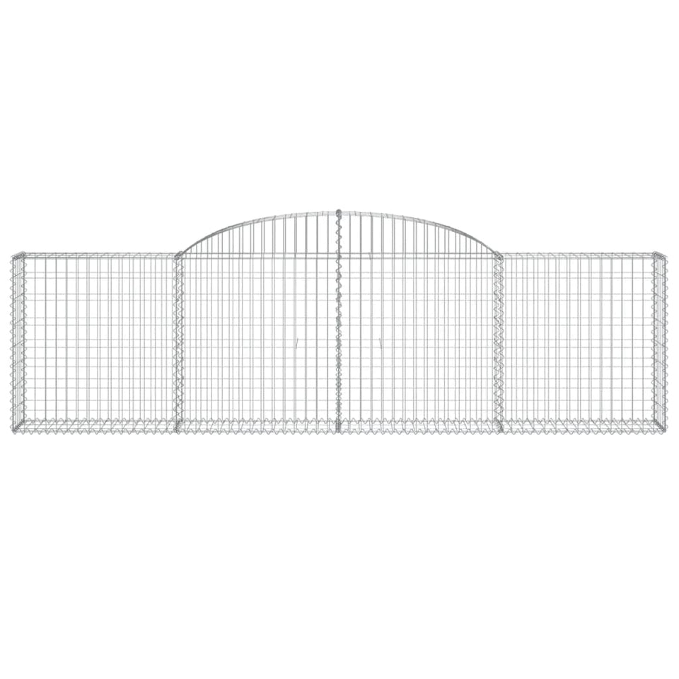 Arched Gabion Baskets 6 pcs 300x30x80/100 cm Galvanised Iron