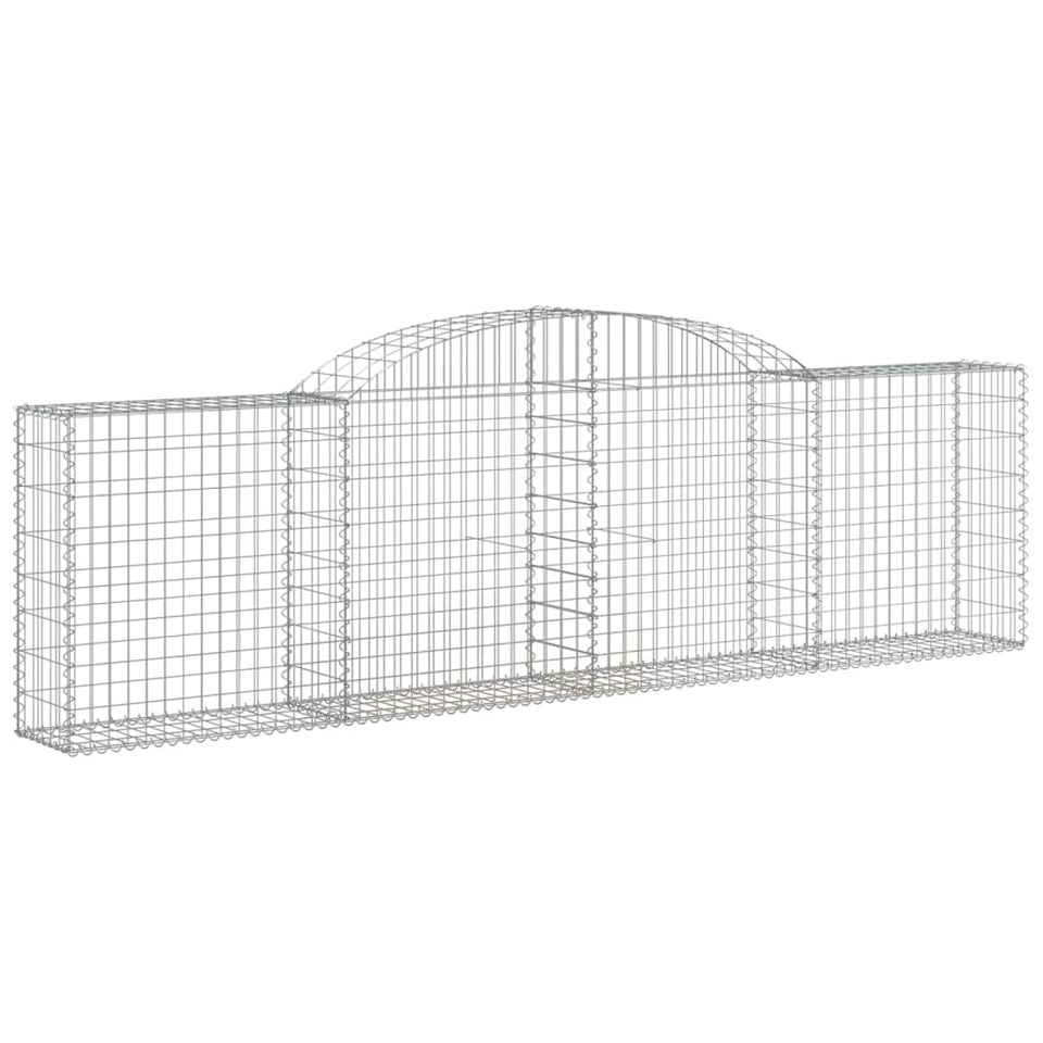 Arched Gabion Baskets 7 pcs 300x30x80/100 cm Galvanised Iron