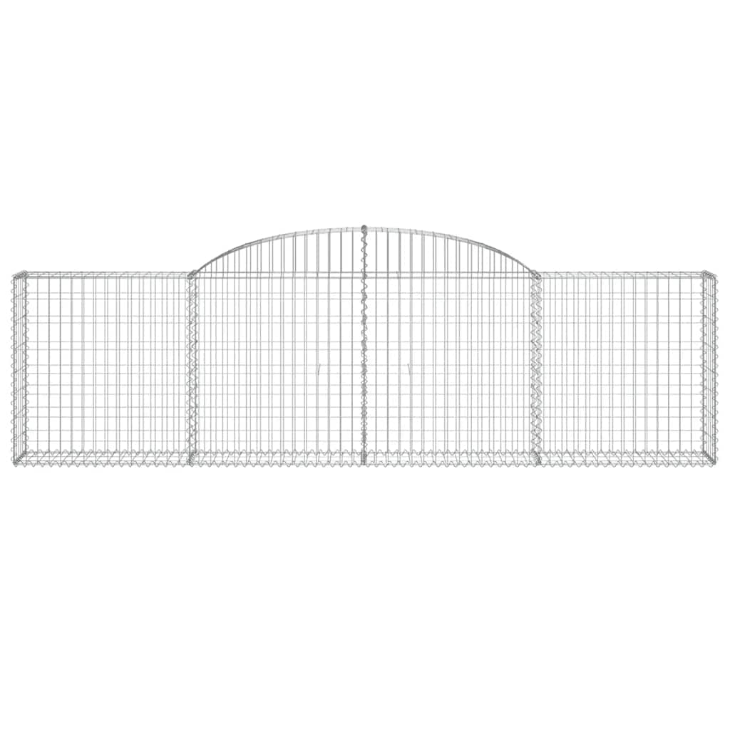 Arched Gabion Baskets 7 pcs 300x30x80/100 cm Galvanised Iron