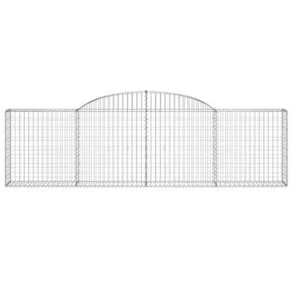 Arched Gabion Baskets 7 pcs 300x30x80/100 cm Galvanised Iron