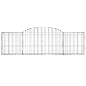 Arched Gabion Baskets 7 pcs 300x30x80/100 cm Galvanised Iron