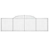 Arched Gabion Baskets 7 pcs 300x30x80/100 cm Galvanised Iron