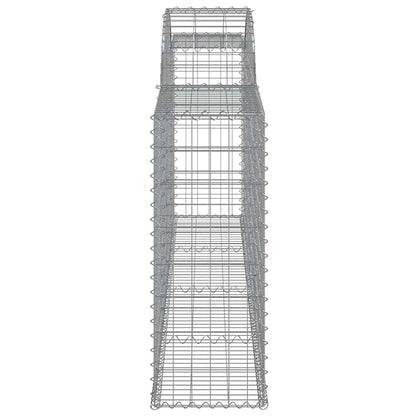 Arched Gabion Baskets 7 pcs 300x30x80/100 cm Galvanised Iron