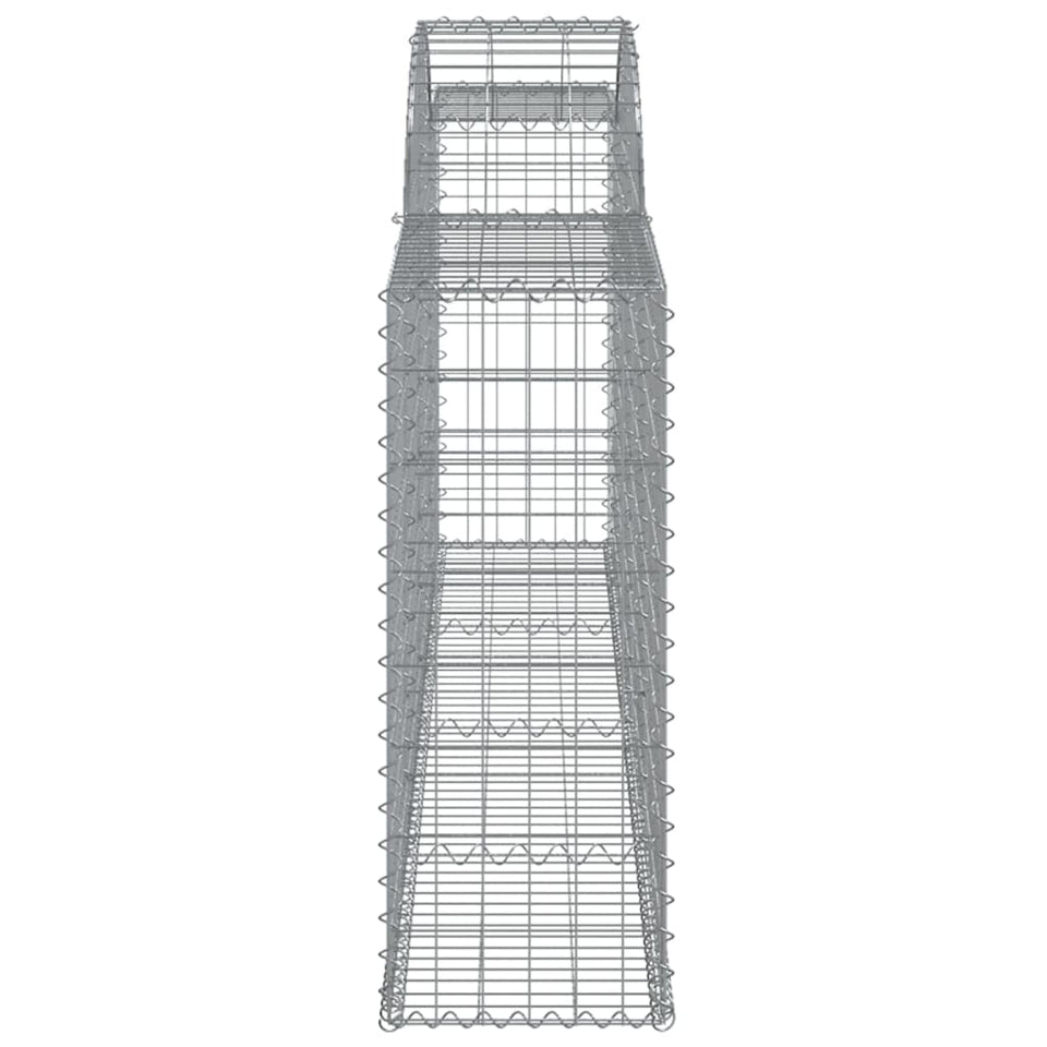 Arched Gabion Baskets 7 pcs 300x30x80/100 cm Galvanised Iron