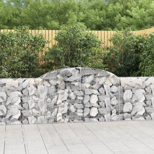 Arched Gabion Baskets 8 pcs 300x30x80/100 cm Galvanised Iron