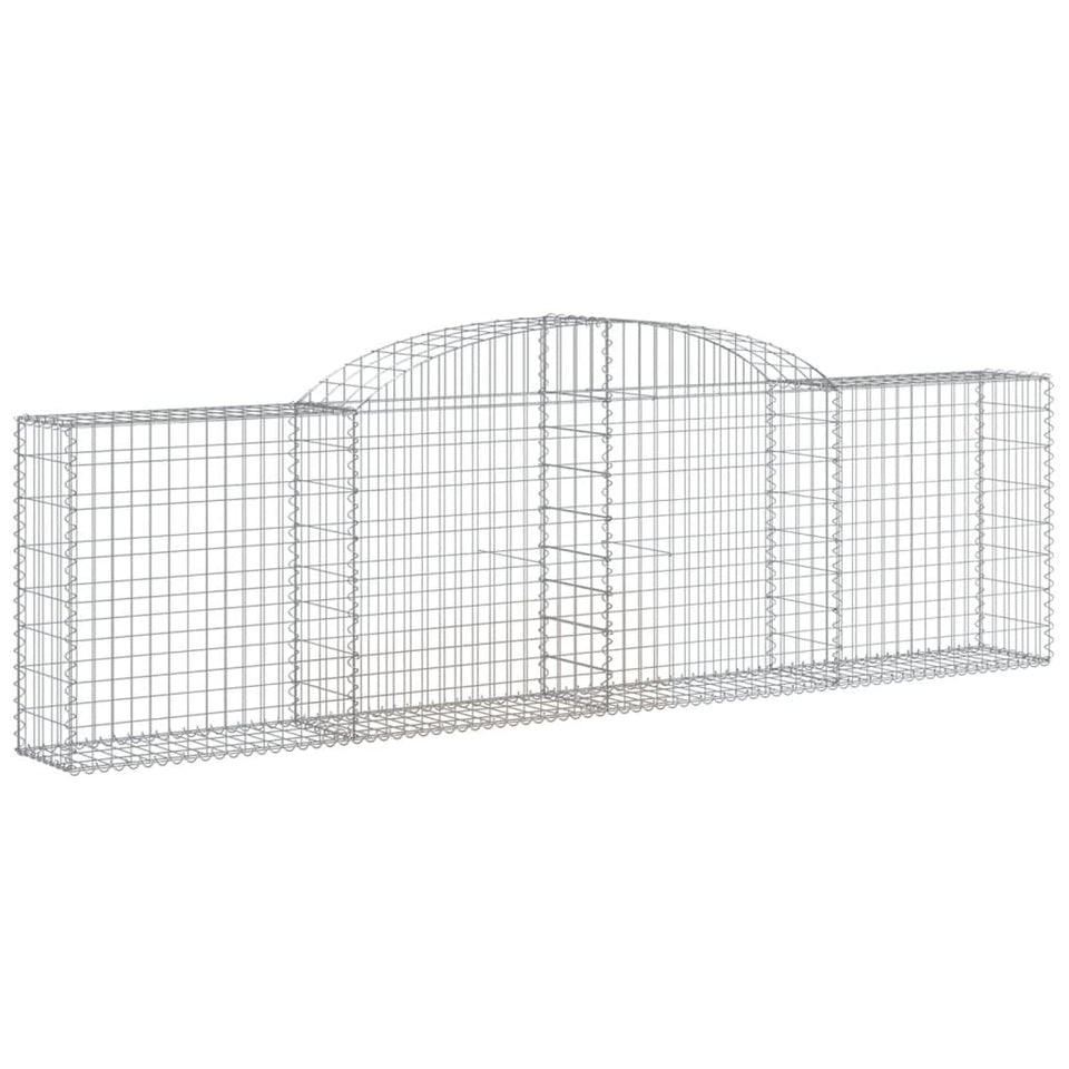 Arched Gabion Baskets 9 pcs 300x30x80/100 cm Galvanised Iron