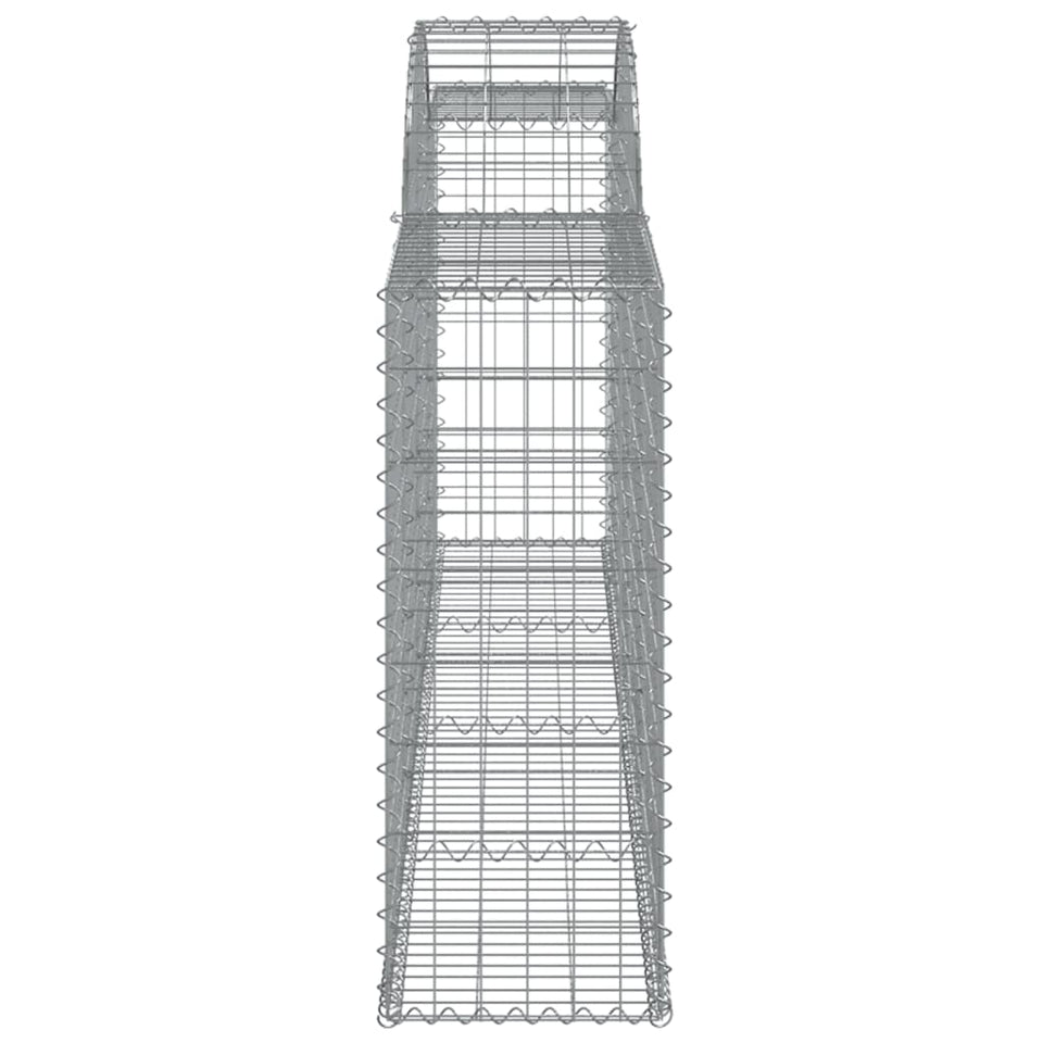 Arched Gabion Baskets 9 pcs 300x30x80/100 cm Galvanised Iron