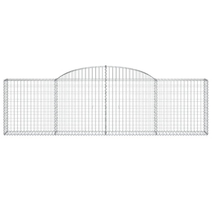Arched Gabion Baskets 15 pcs 300x30x80/100 cm Galvanised Iron