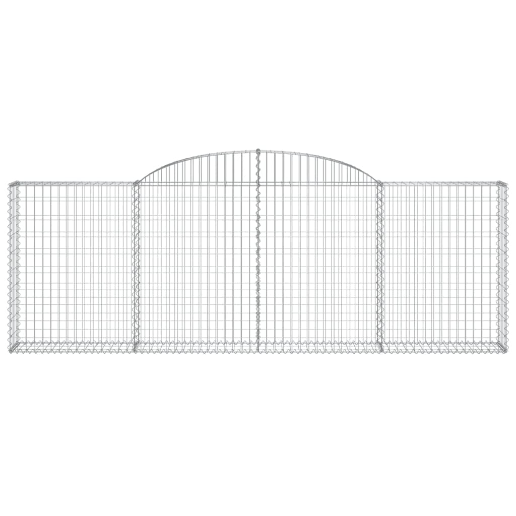 Arched Gabion Baskets 3 pcs 300x30x100/120 cm Galvanised Iron
