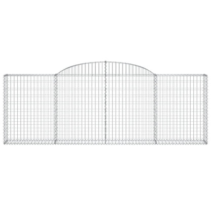 Arched Gabion Baskets 4 pcs 300x30x100/120 cm Galvanised Iron