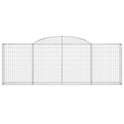 Arched Gabion Baskets 5 pcs 300x30x100/120 cm Galvanised Iron