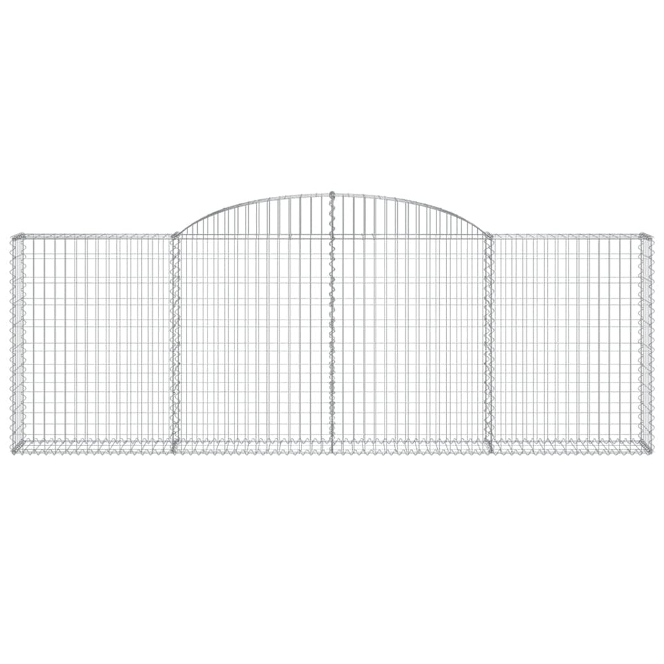 Arched Gabion Baskets 8 pcs 300x30x100/120 cm Galvanised Iron