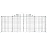 Arched Gabion Baskets 8 pcs 300x30x100/120 cm Galvanised Iron