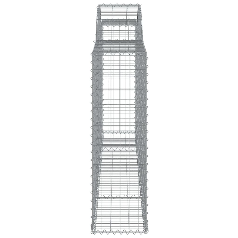 Arched Gabion Baskets 8 pcs 300x30x100/120 cm Galvanised Iron