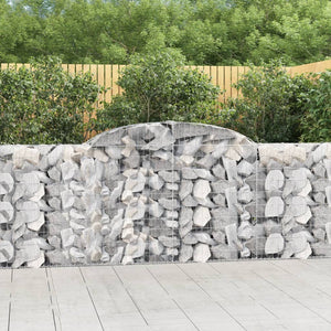 Arched Gabion Baskets 8 pcs 300x30x100/120 cm Galvanised Iron