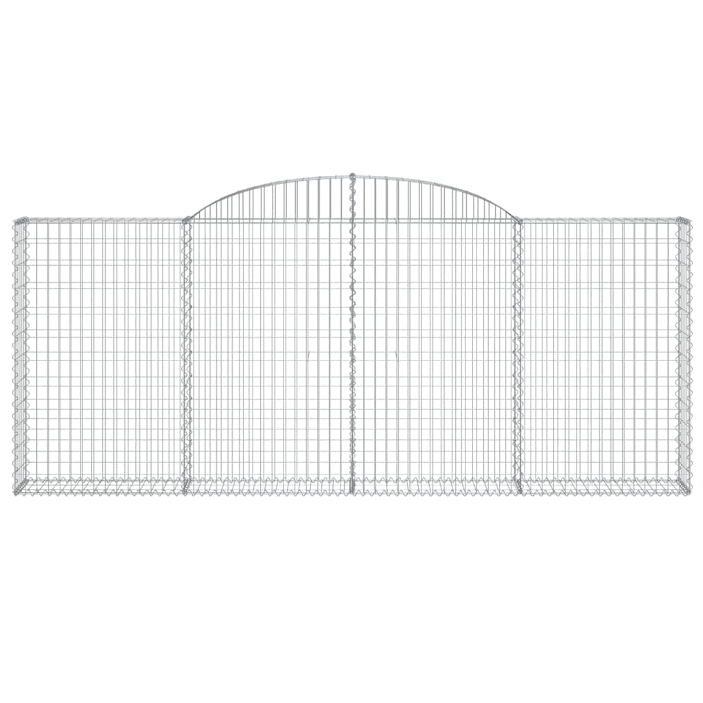 Arched Gabion Baskets 7 pcs 300x30x120/140 cm Galvanised Iron