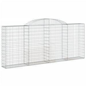 Arched Gabion Baskets 8 pcs 300x30x120/140 cm Galvanised Iron