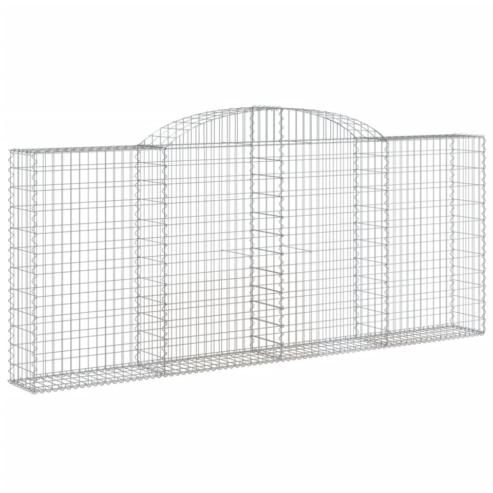 Arched Gabion Baskets 8 pcs 300x30x120/140 cm Galvanised Iron