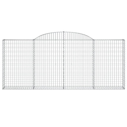 Arched Gabion Baskets 8 pcs 300x30x120/140 cm Galvanised Iron