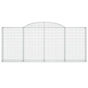 Arched Gabion Baskets 8 pcs 300x30x120/140 cm Galvanised Iron