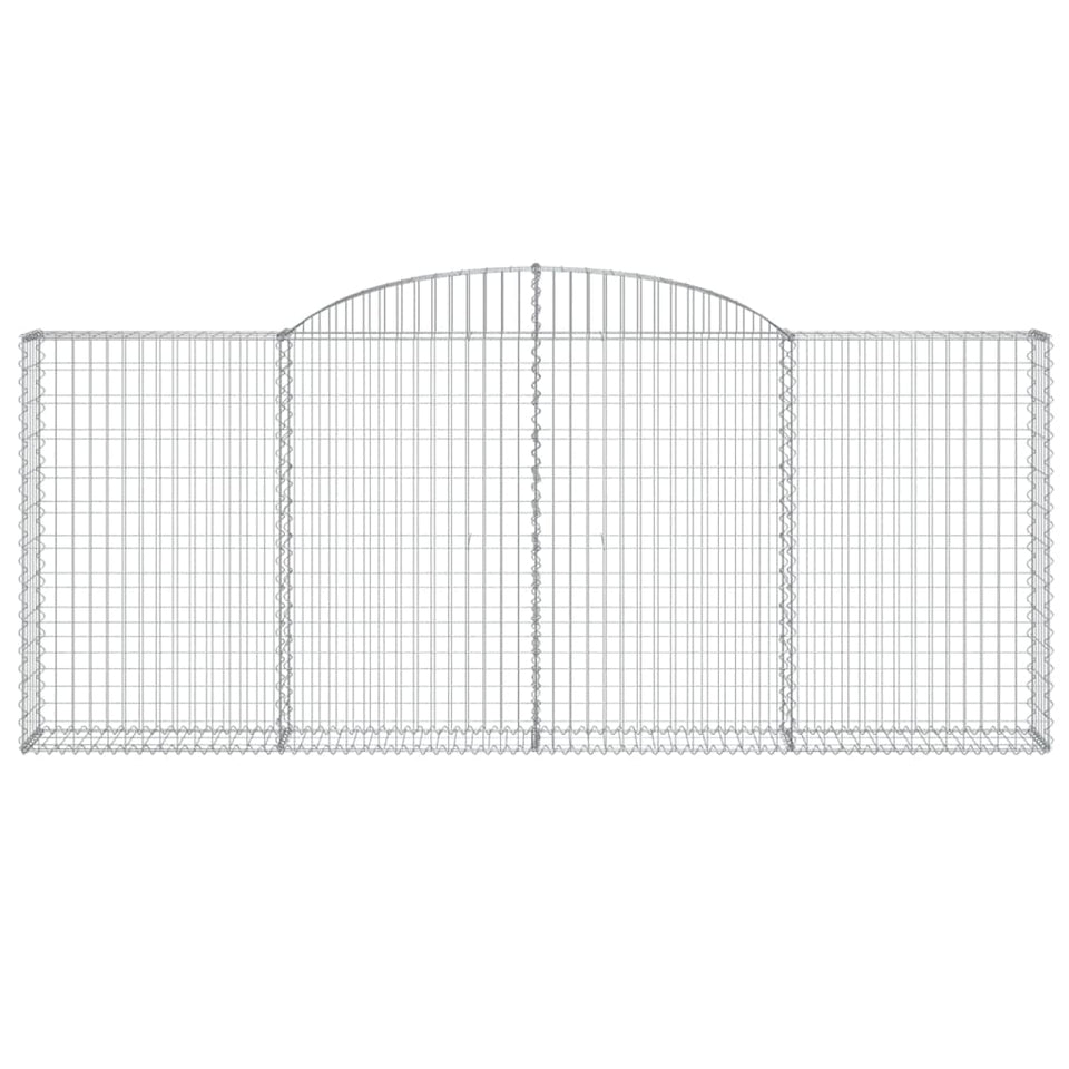 Arched Gabion Baskets 8 pcs 300x30x120/140 cm Galvanised Iron