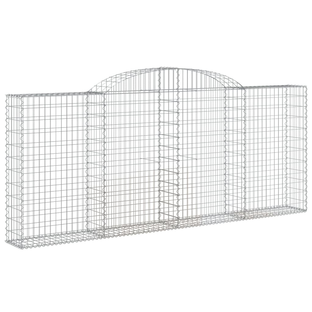 Arched Gabion Baskets 9 pcs 300x30x120/140 cm Galvanised Iron