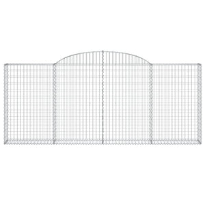 Arched Gabion Baskets 9 pcs 300x30x120/140 cm Galvanised Iron