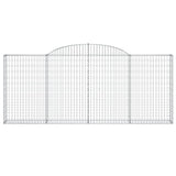 Arched Gabion Baskets 9 pcs 300x30x120/140 cm Galvanised Iron